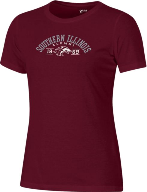 【SATIIIZ】Tough Printing Short Sleeve T-Shirt Southern Illinois University Salukis Alumni Short Sleeve T