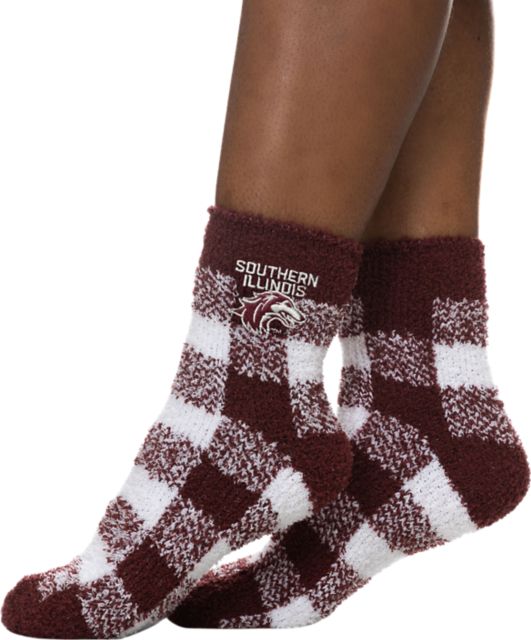 Southern Illinois University Buffalo Check Socks