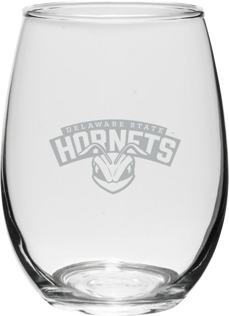 Delaware State University 21 Oz. Hornets Wine Glass