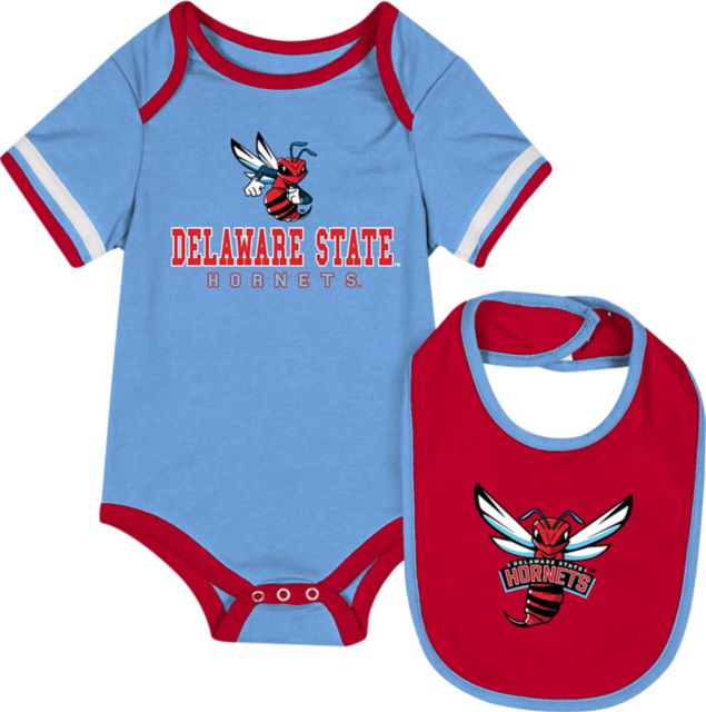 Delaware State University Infant's Hornets Bodysuit Bib Set