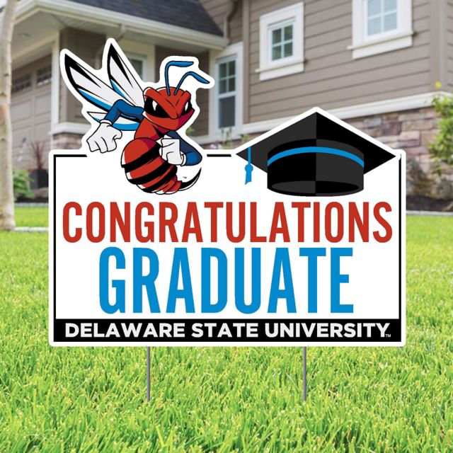 Delaware State University Grad Lawn Sign