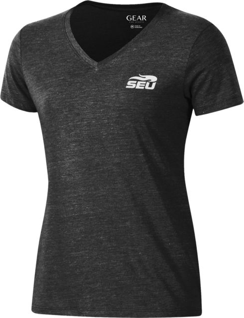 Southeastern University Fire Women's V-Neck Short Sleeve T-Shirt