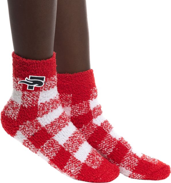 Southeastern University Buffalo Check Socks