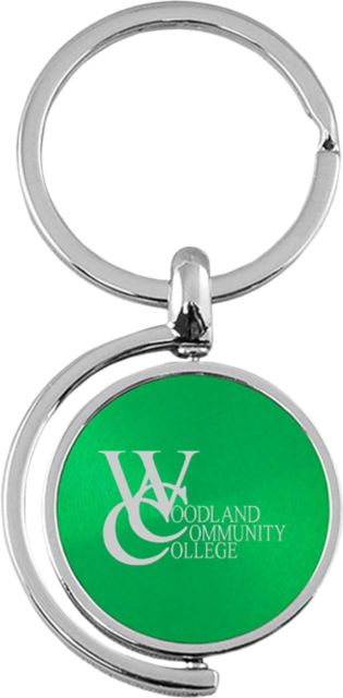 Woodland Community College Spinner Key Tag