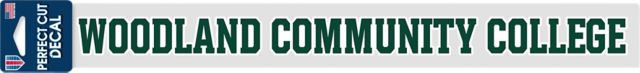 Woodland Community College 2'' x 17'' Perfect Cut Decal