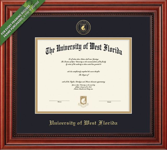 University Of West Florida Millenium BA (7/04 To Pres) Diploma Frame -ONLINE ONLY