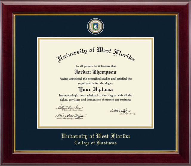 Church Hill Classics Masterpiece Diploma Frame. College of Business. Bachelors, Masters, PhD. - ONLINE ONLY