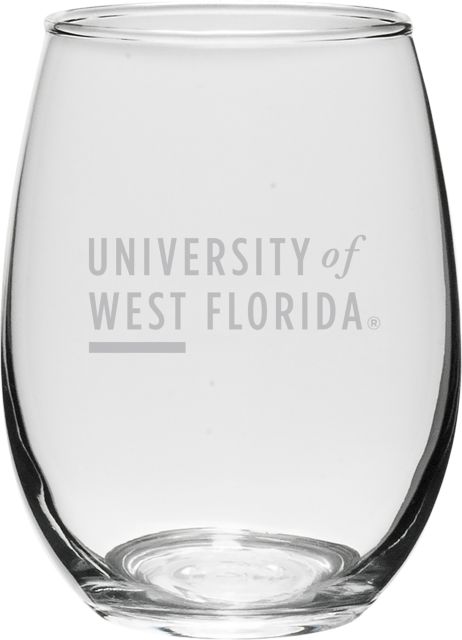 University of West Florida 21 oz. Stemless Wine Glass
