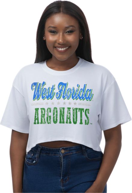 University of West Florida Argonauts Women's Boxy Crop Short Sleeve T-Shirt