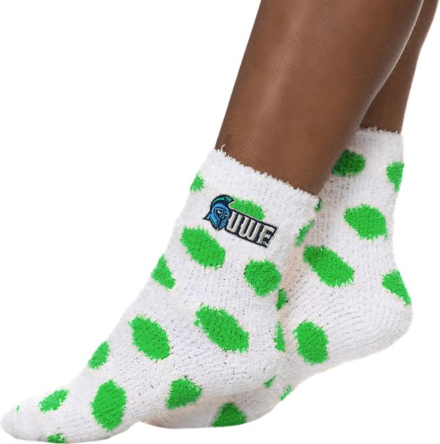University of West Florida Fuzzy Dot Socks