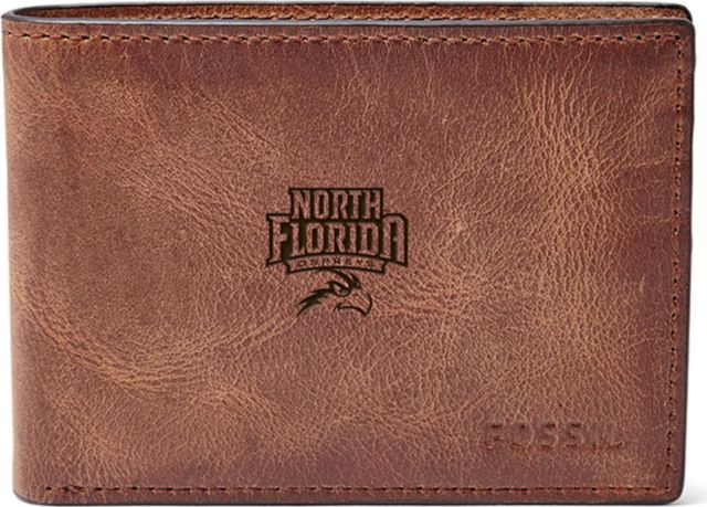 Fossil Leather Derrick Front Pocket Bifold - Brown - ONLINE ONLY