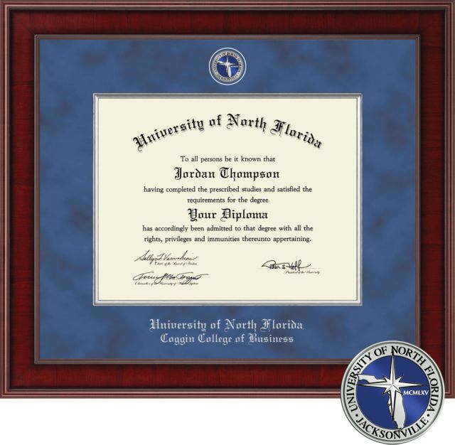 Presidential Diploma Frame.  Coggin College Of Business. Masters, Phd - ONLINE ONLY