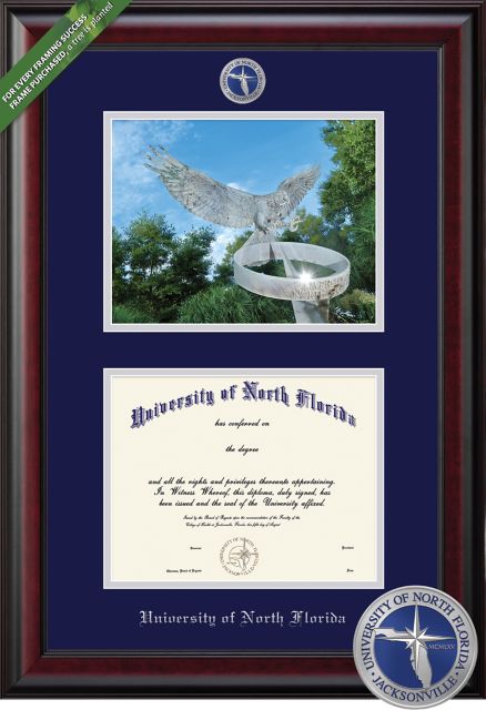Framing Success Classic 8.5 x 11 BA Diploma and Photo with Double mat and Colored Medallion - ONLINE ONLY