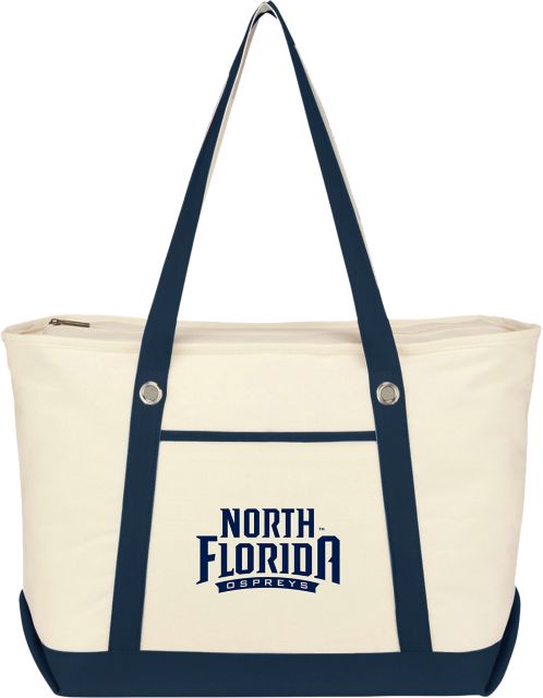 University of North Florida Ospreys Canvas Zipper Tote Bag