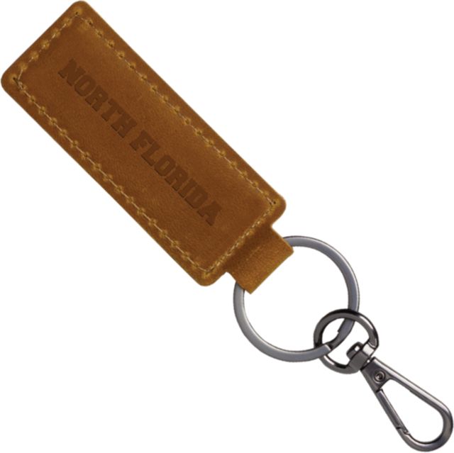 University of North Florida Leather Keychain
