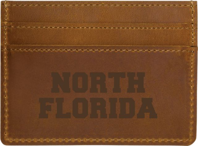 University of North Florida Leather Card Holder