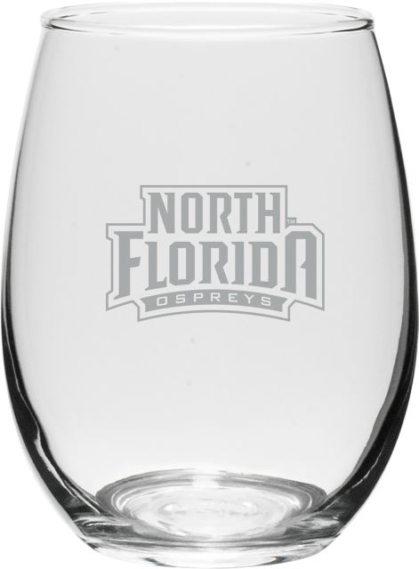 University of North Florida 15 oz. Stemless Wine Glass