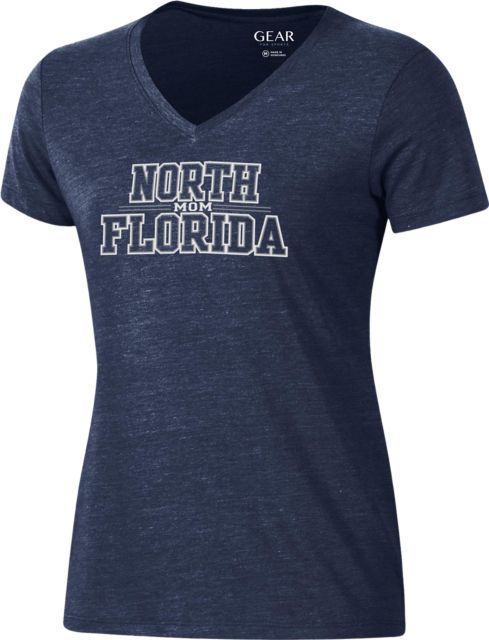 University of North Florida Mom Women's Triblend V-Neck Short Sleeve T-Shirt