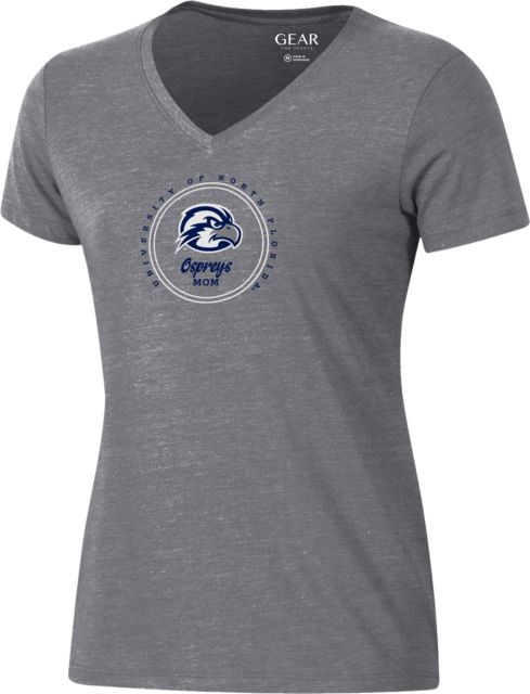 University of North Florida Ospreys Mom Women's V-Neck Short Sleeve T-Shirt