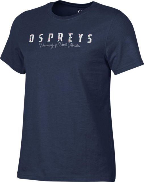 University of North Florida Ospreys Flower Women's Short Sleeve T-Shirt
