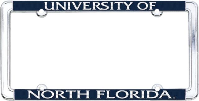 University of North Florida Chrome License Plate Frame