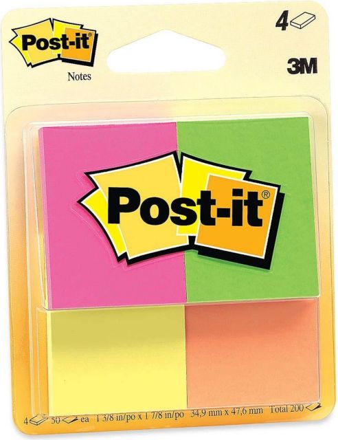 POST-IT 1.5x2" FLOURESCENT