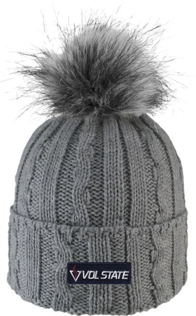 Volunteer State Community College Women's Fur Pom Beanie