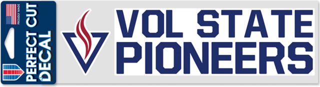 Volunteer State Community College Pioneers 3 x 10 Perfect Cut Decal
