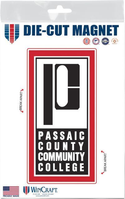 Passaic County Community College Panthers 4" x 4" Magnet
