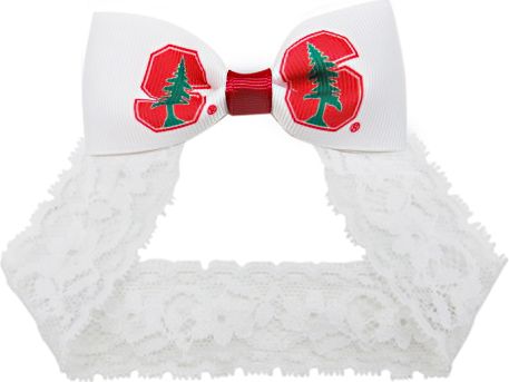Stanford University Infant Lace Headband with Bow