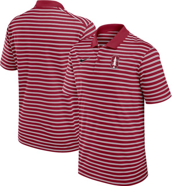 Stanford University Cardinal Striped Polo