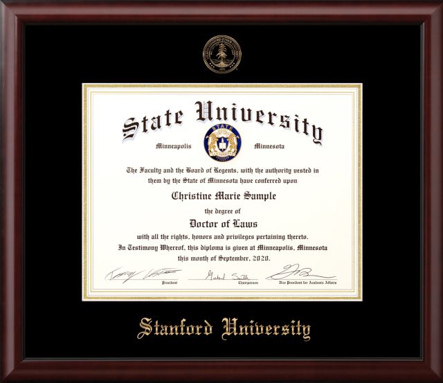 Stanford University Diploma Frame