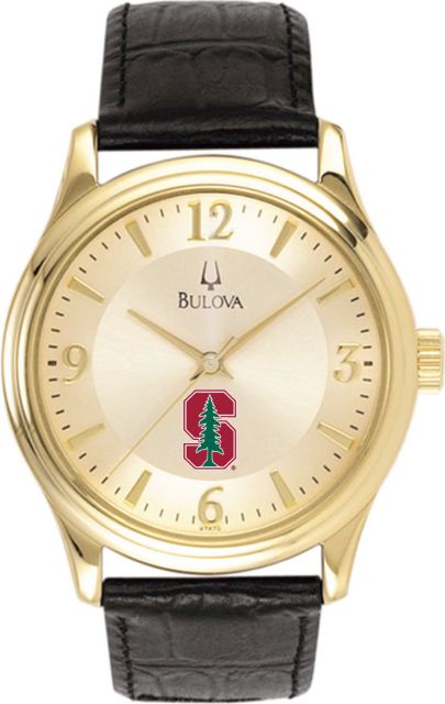 Bulova Men's Gold and Leather Watch - ONLINE ONLY