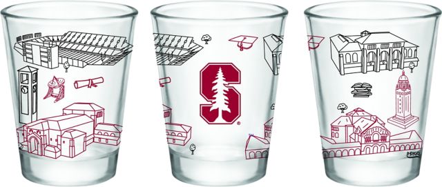 Stanford University 2 oz. Campus Collector's Glass