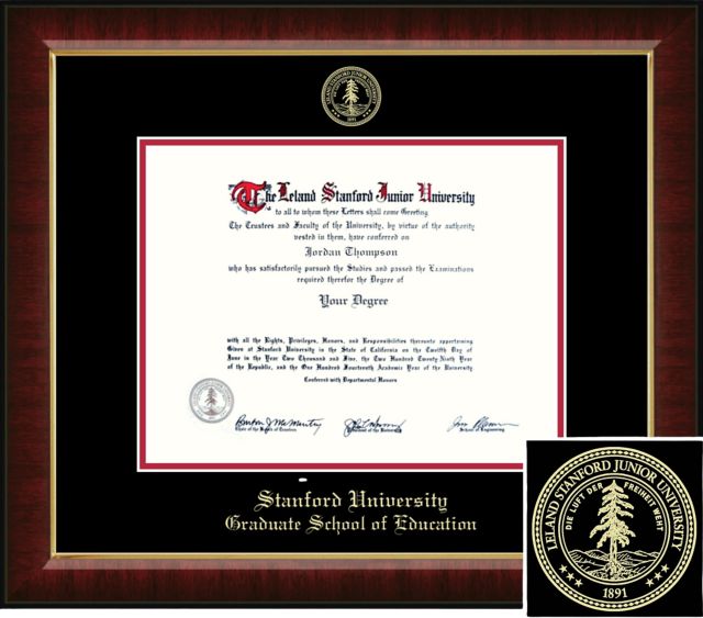 Church Hill Classics, Embossed; Bachelors,Masters,PhD, Graduate School of Education Diploma Frame - ONLINE ONLY