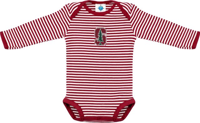 Stanford University Infant Striped Long Sleeve Bodysuit