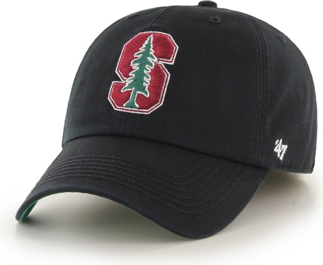 Men s 47 Black Stanford Cardinal Franchise Fitted Hat Size Medium