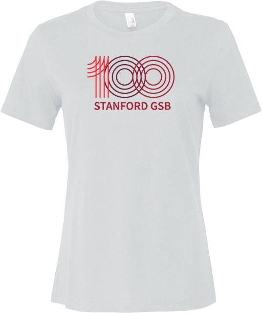 Stanford Bella + Canvas Womens Relaxed Cotton T Shirt Graduate School of Business Centennial - ONLINE ONLY