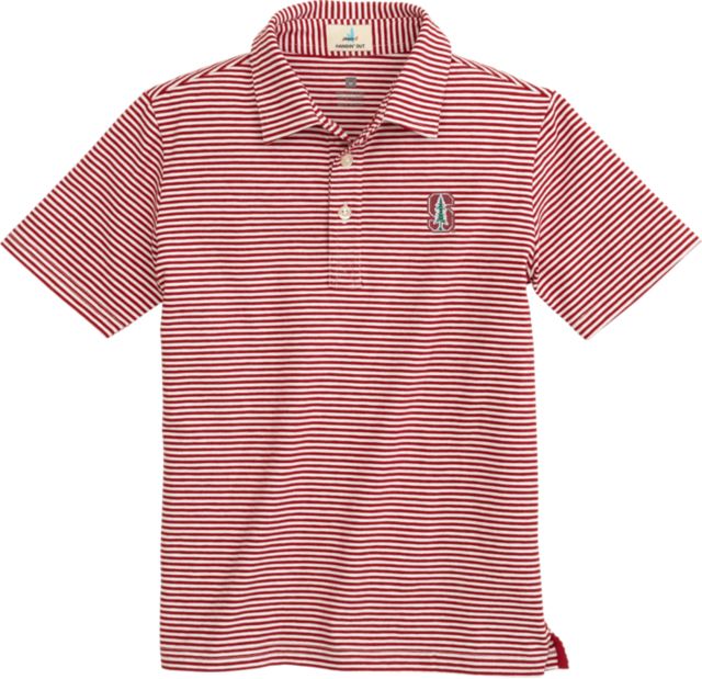 Men's Nike Cardinal Stanford Cardinal Striped Long Sleeve Polo