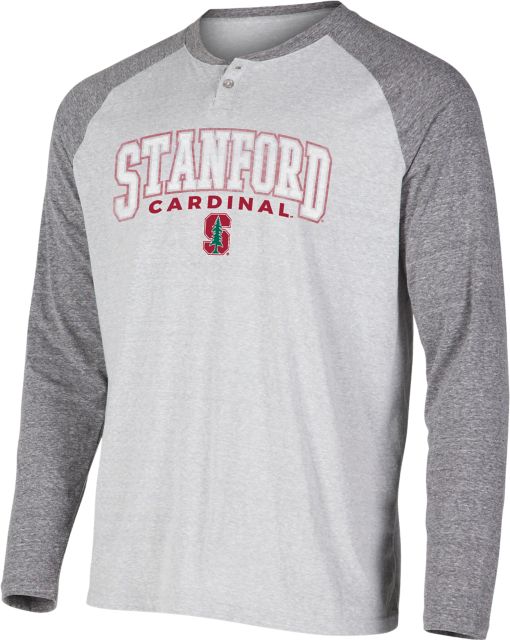 Nike Men's Stanford Cardinal Grey Dri-Fit Cotton Long Sleeve T-Shirt, XXL, Gray