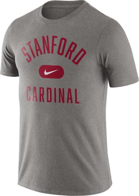 Nike Men's Stanford Cardinal Grey Dri-Fit Cotton Long Sleeve T-Shirt, XXL, Gray