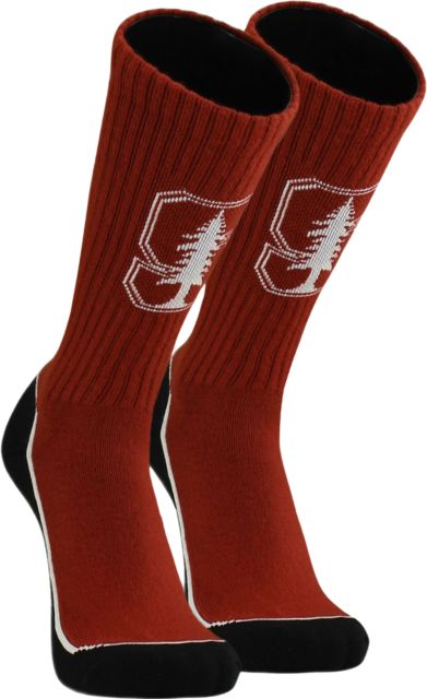 Officially Licensed NCAA Stanford Cardinal Pinstripe Socks, Youth Size | for Bare Feet