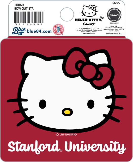Stanford University Hello Kitty Full Size Sticker