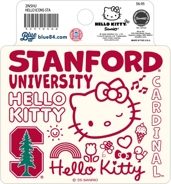 Stanford University Hello Kitty Full Size Sticker