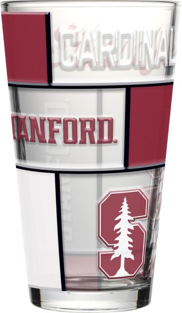 Stanford University 16oz Quilted Stained Pint Glass