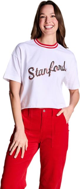 Stanford University Women's Sequin Short Sleeve T-Shirt