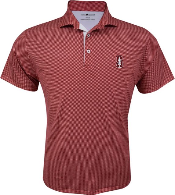 Stanford Cardinal Mens Cardinal Setter Synthetic Poly Polo Shirt