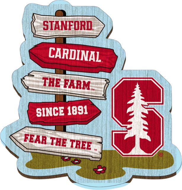 Stanford University Cardinal Halftime Sign Post Magnet