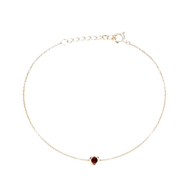 Stanford University Garnet Bracelet - 14k Gold