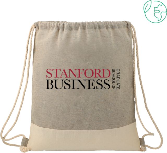 Stanford Split Recycled Cotton Drawstring Bag Graduate School of Business - ONLINE ONLY